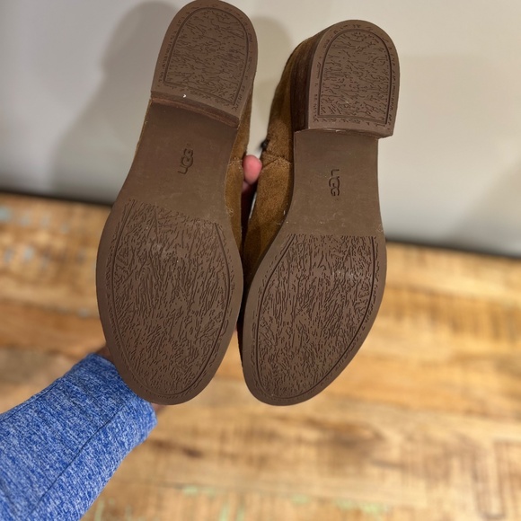 UGG - Volta Tan Brown Suede Leather Ankle Booties [Women - Size 8.5] - Picture 6 of 7